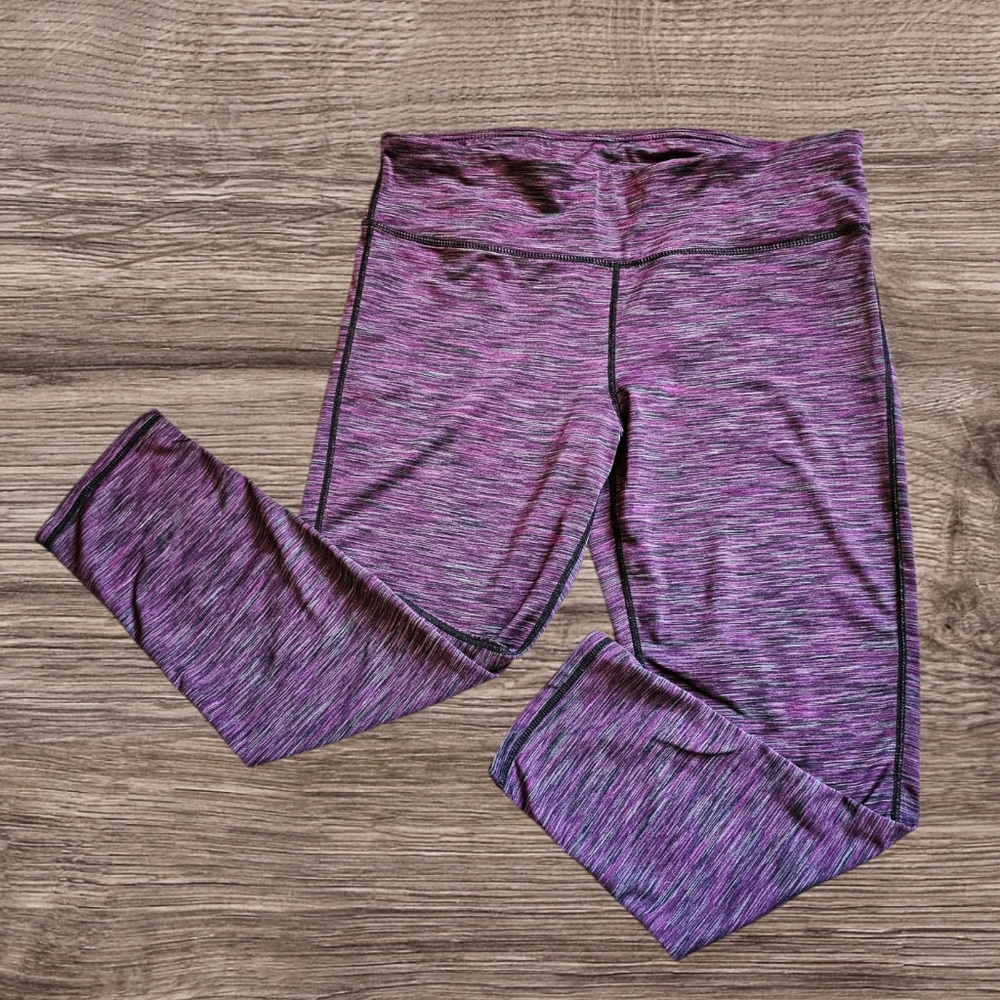 Purple And Black Leggings